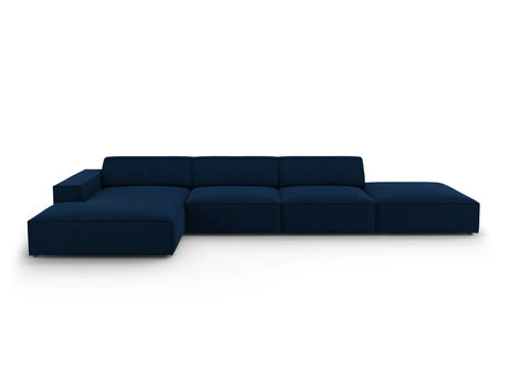 Jodie 4-Sitzer Ecksofa Links 341x166 cm aus Samt (Blu86) in Königsblau – Bild 2