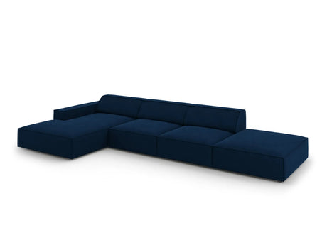 Jodie 4-Sitzer Ecksofa Links 341x166 cm aus Samt (Blu86) in Königsblau – Bild 3