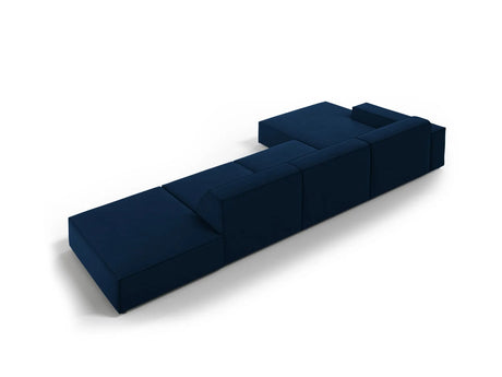 Jodie 4-Sitzer Ecksofa Links 341x166 cm aus Samt (Blu86) in Königsblau – Bild 5