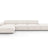 Jodie 4-Sitzer Ecksofa Links 341x166 cm aus Strukturierter Stoff (Meg351) in Leichtes Beige – Bild 1