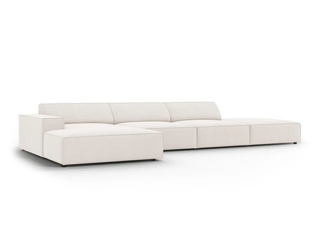 Jodie 4-Sitzer Ecksofa Links 341x166 cm aus Strukturierter Stoff (Meg351) in Leichtes Beige – Bild 3