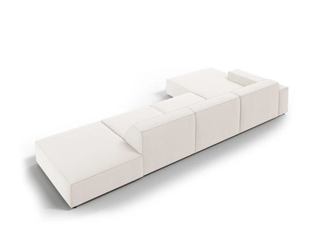 Jodie 4-Sitzer Ecksofa Links 341x166 cm aus Strukturierter Stoff (Meg351) in Leichtes Beige – Bild 4