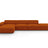 Jodie 4-Sitzer Ecksofa Links 341x166 cm aus Strukturierter Stoff (Meg357) in Terrakotta – Bild 1