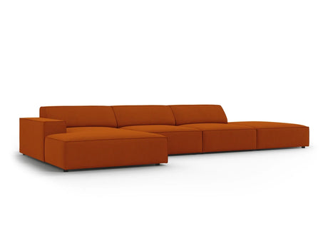 Jodie 4-Sitzer Ecksofa Links 341x166 cm aus Strukturierter Stoff (Meg357) in Terrakotta – Bild 2