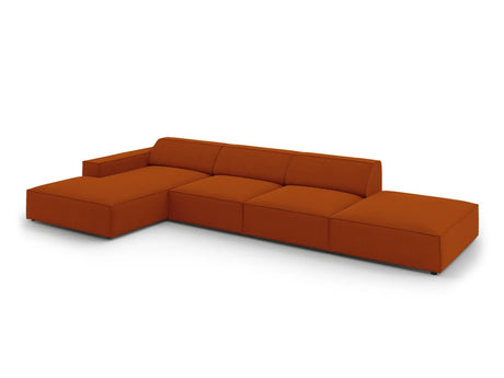 Jodie 4-Sitzer Ecksofa Links 341x166 cm aus Strukturierter Stoff (Meg357) in Terrakotta – Bild 3