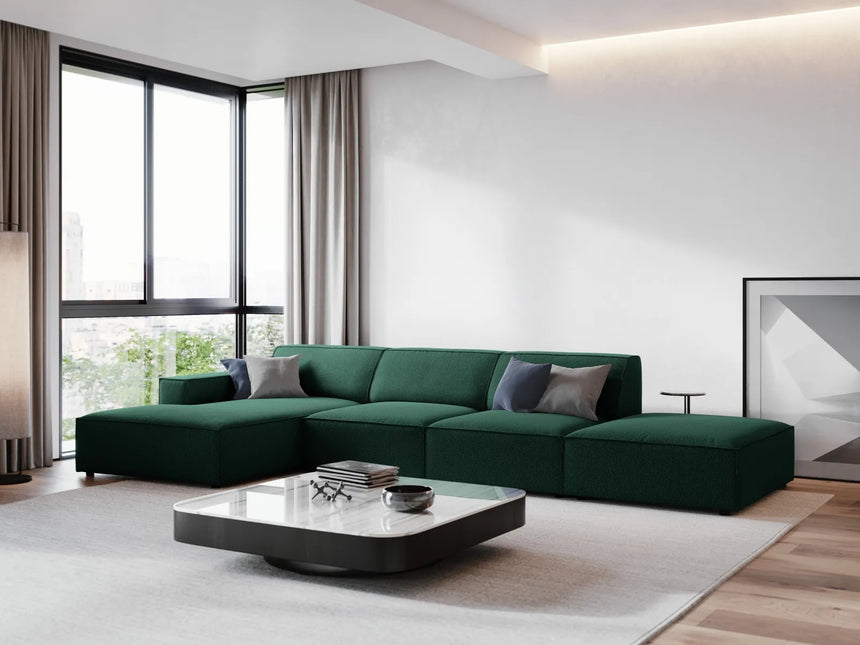 Jodie 4-Sitzer Ecksofa Links 341x166 cm aus Strukturierter Stoff (Meg359) in Grün – Bild 7