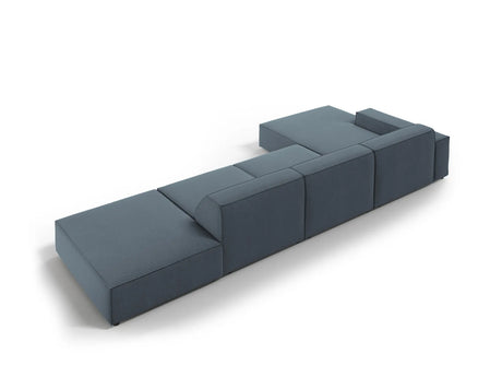 Jodie 4-Sitzer Ecksofa Links 341x166 cm aus Strukturierter Stoff (Meg361) in Blau – Bild 5