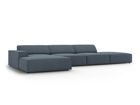Jodie 4-Sitzer Ecksofa Links 341x166 cm aus Strukturierter Stoff (Meg361) in Blau – Bild 6