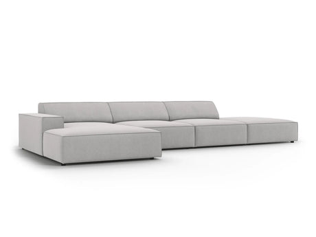 Jodie 4-Sitzer Ecksofa Links 341x166 cm aus Strukturierter Stoff (Meg363) in Hellgrau – Bild 4