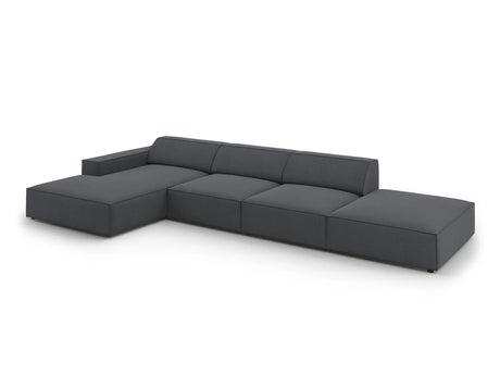 Jodie 4-Sitzer Ecksofa Links 341x166 cm aus Strukturierter Stoff (Meg367) in Dunkelgrau – Bild 2
