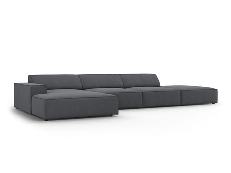 Jodie 4-Sitzer Ecksofa Links 341x166 cm aus Strukturierter Stoff (Meg367) in Dunkelgrau – Bild 3