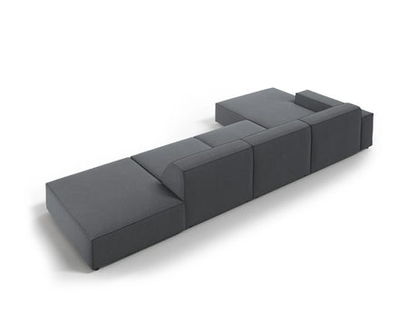 Jodie 4-Sitzer Ecksofa Links 341x166 cm aus Strukturierter Stoff (Meg367) in Dunkelgrau – Bild 4