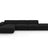 Jodie 4-Sitzer Ecksofa Links 341x166 cm aus Strukturierter Stoff (Meg368) in Schwarz – Bild 1