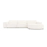 Jodie 4-Sitzer Ecksofa, Rechte Seite, rund, aus Boucle (AscNATA) in Beige, 284x166 cm – Bild 1