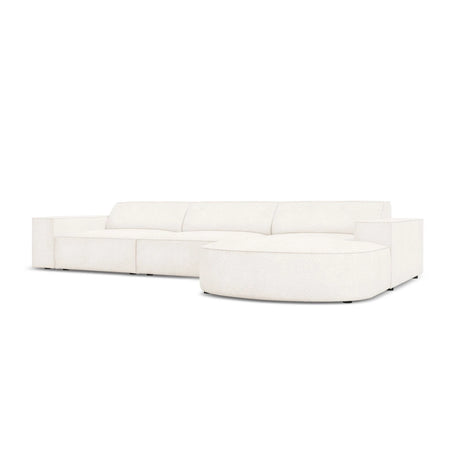 Jodie 4-Sitzer Ecksofa, Rechte Seite, rund, aus Boucle (AscNATA) in Beige, 284x166 cm – Bild 4