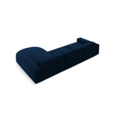 Jodie 4-Sitzer Ecksofa, Rechte Seite, rund, aus Samt (Blu86) in Königsblau, 284x166 cm – Bild 6