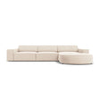 Jodie 4-Sitzer Ecksofa, Rechte Seite, rund, aus Samt oder Strukturstoff, 284x166 cm – Bild 1