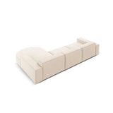 Jodie 4-Sitzer Ecksofa, Rechte Seite, rund, aus Samt oder Strukturstoff, 284x166 cm – Bild 6