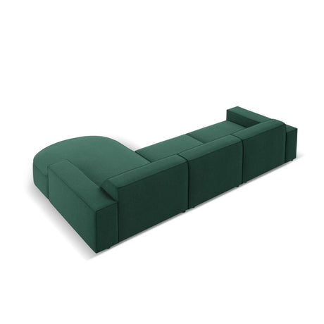 Jodie 4-Sitzer Ecksofa, Rechte Seite, rund, aus Strukturierter Stoff (Meg359) in Grün, 284x166 cm – Bild 5