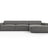 Jodie 4-Sitzer Ecksofa Rechts 284x166 cm aus Samt (Blu13) in Hellgrau – Bild 2