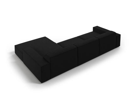 Jodie 4-Sitzer Ecksofa Rechts 284x166 cm aus Samt (Blu19) in Schwarz – Bild 5