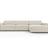Jodie 4-Sitzer Ecksofa Rechts 284x166 cm aus Samt (Blu30) in Dunkelbeige – Bild 1