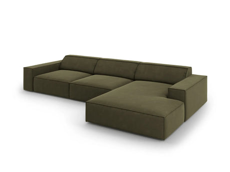 Jodie 4-Sitzer Ecksofa Rechts 284x166 cm aus Samt (Blu77) in Grün – Bild 4