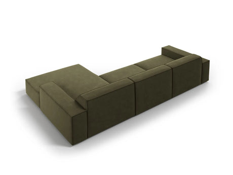 Jodie 4-Sitzer Ecksofa Rechts 284x166 cm aus Samt (Blu77) in Grün – Bild 5