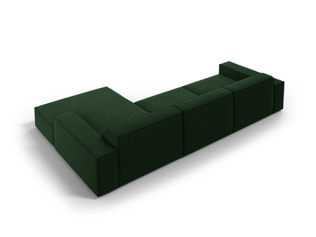 Jodie 4-Sitzer Ecksofa Rechts 284x166 cm aus Samt (Blu78) in Flaschengrün – Bild 5