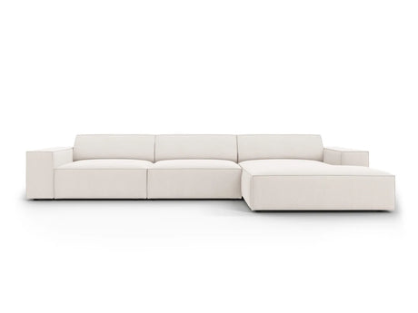 Jodie 4-Sitzer Ecksofa Rechts 284x166 cm aus Strukturierter Stoff (Meg351) in Leichtes Beige – Bild 1