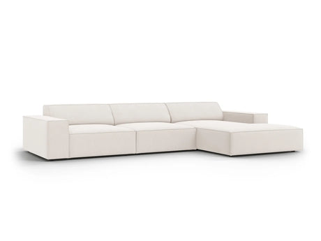 Jodie 4-Sitzer Ecksofa Rechts 284x166 cm aus Strukturierter Stoff (Meg351) in Leichtes Beige – Bild 2