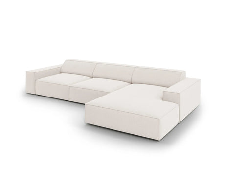 Jodie 4-Sitzer Ecksofa Rechts 284x166 cm aus Strukturierter Stoff (Meg351) in Leichtes Beige – Bild 3