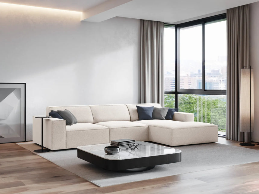 Jodie 4-Sitzer Ecksofa Rechts 284x166 cm aus Strukturierter Stoff (Meg351) in Leichtes Beige – Bild 7