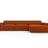 Jodie 4-Sitzer Ecksofa Rechts 284x166 cm aus Strukturierter Stoff (Meg357) in Terrakotta – Bild 1