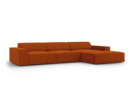Jodie 4-Sitzer Ecksofa Rechts 284x166 cm aus Strukturierter Stoff (Meg357) in Terrakotta – Bild 2