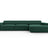 Jodie 4-Sitzer Ecksofa Rechts 284x166 cm aus Strukturierter Stoff (Meg359) in Grün – Bild 1