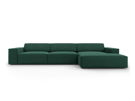 Jodie 4-Sitzer Ecksofa Rechts 284x166 cm aus Strukturierter Stoff (Meg359) in Grün – Bild 1
