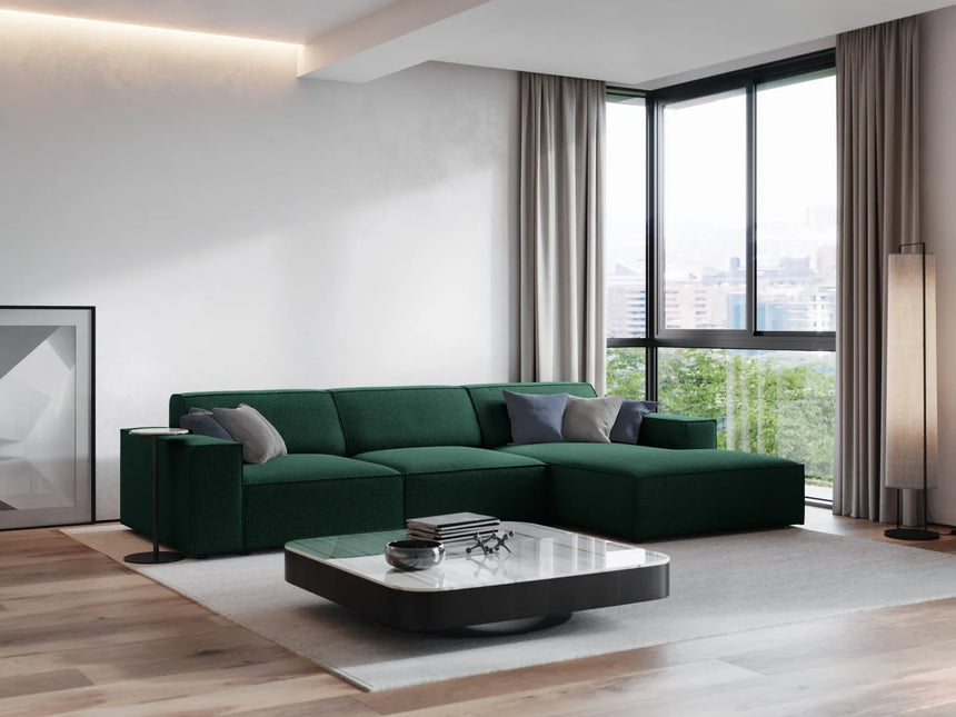Jodie 4-Sitzer Ecksofa Rechts 284x166 cm aus Strukturierter Stoff (Meg359) in Grün – Bild 7