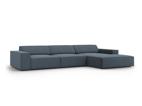 Jodie 4-Sitzer Ecksofa Rechts 284x166 cm aus Strukturierter Stoff (Meg361) in Blau – Bild 3