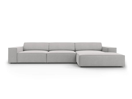 Jodie 4-Sitzer Ecksofa Rechts 284x166 cm aus Strukturierter Stoff (Meg363) in Hellgrau – Bild 2