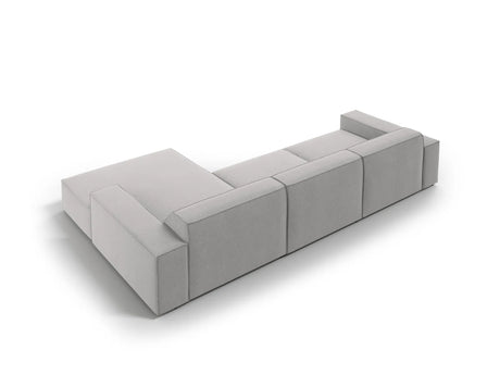 Jodie 4-Sitzer Ecksofa Rechts 284x166 cm aus Strukturierter Stoff (Meg363) in Hellgrau – Bild 5