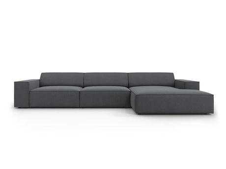 Jodie 4-Sitzer Ecksofa Rechts 284x166 cm aus Strukturierter Stoff (Meg367) in Dunkelgrau – Bild 2