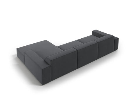 Jodie 4-Sitzer Ecksofa Rechts 284x166 cm aus Strukturierter Stoff (Meg367) in Dunkelgrau – Bild 5