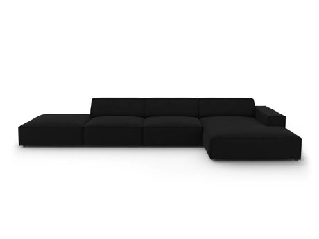 Jodie 4-Sitzer Ecksofa Rechts 341x166 cm aus Samt (Blu19) in Schwarz – Bild 1