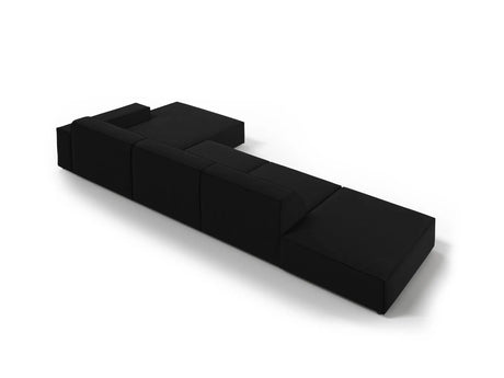 Jodie 4-Sitzer Ecksofa Rechts 341x166 cm aus Samt (Blu19) in Schwarz – Bild 4