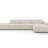 Jodie 4-Sitzer Ecksofa Rechts 341x166 cm aus Samt (Blu30) in Dunkelbeige – Bild 1