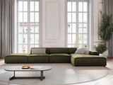 Jodie 4-Sitzer Ecksofa Rechts 341x166 cm aus Samt (Blu77) in Grün – Bild 2