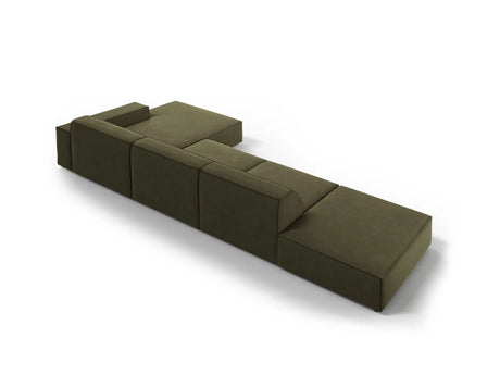 Jodie 4-Sitzer Ecksofa Rechts 341x166 cm aus Samt (Blu77) in Grün – Bild 5
