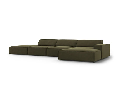 Jodie 4-Sitzer Ecksofa Rechts 341x166 cm aus Samt (Blu77) in Grün – Bild 6