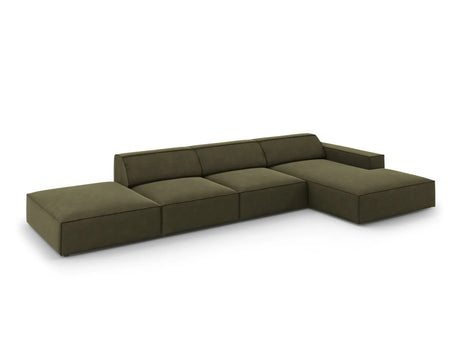 Jodie 4-Sitzer Ecksofa Rechts 341x166 cm aus Samt (Blu77) in Grün – Bild 7